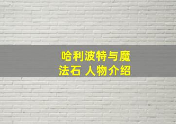 哈利波特与魔法石 人物介绍